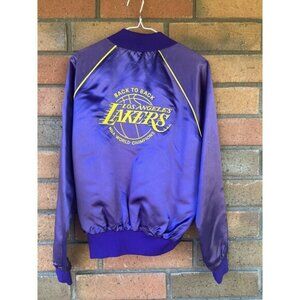 Vintage Lakers‎ 1987-88 Back To Back Champions Jacket Small Bomber Satin
